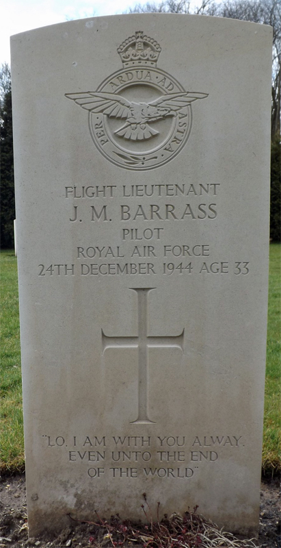 F/Lt John Morgan Barrass<br/><br /><br />died December 24th, 1944